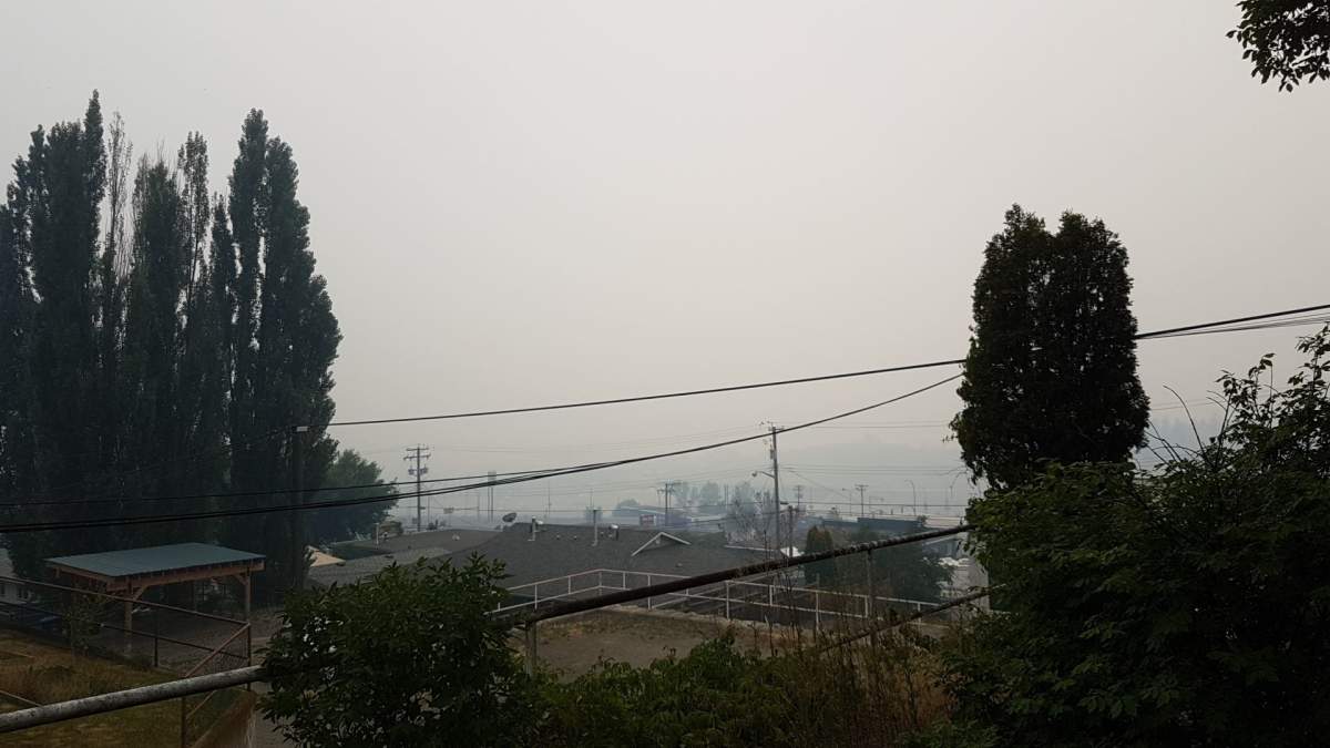 Haze in Williams Lake on Saturday, July 8. Courtesy: Bryan Miller