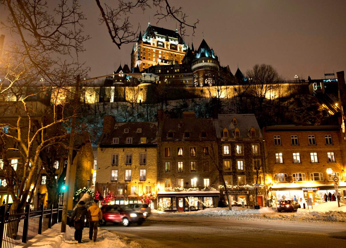 The Chateau Frontenac in old historic Quebec City Monday, Dec. 23, 2013.
