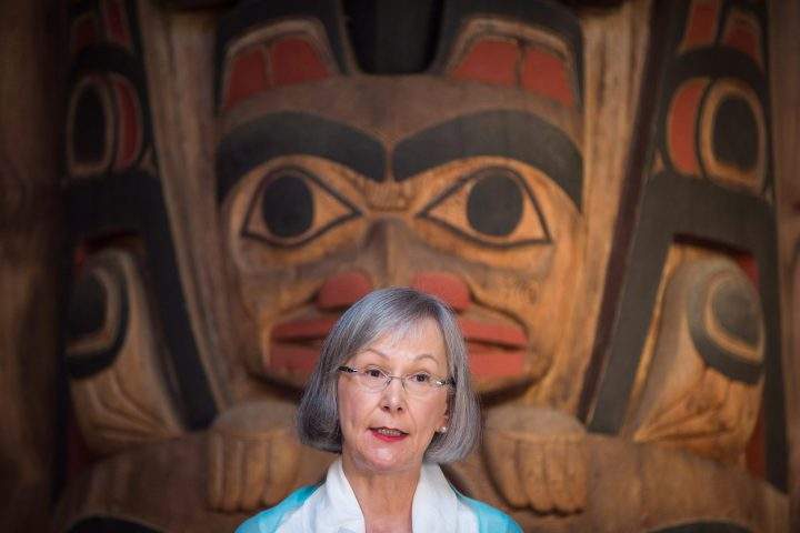 Marion Buller, Chief Commissioner of the National Inquiry into Missing and Murdered Indigenous Women and Girls, speaks during a news conference on July 6.
