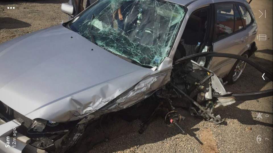 Kynock says she was left with a cracked foot, concussion and whiplash following the collision.