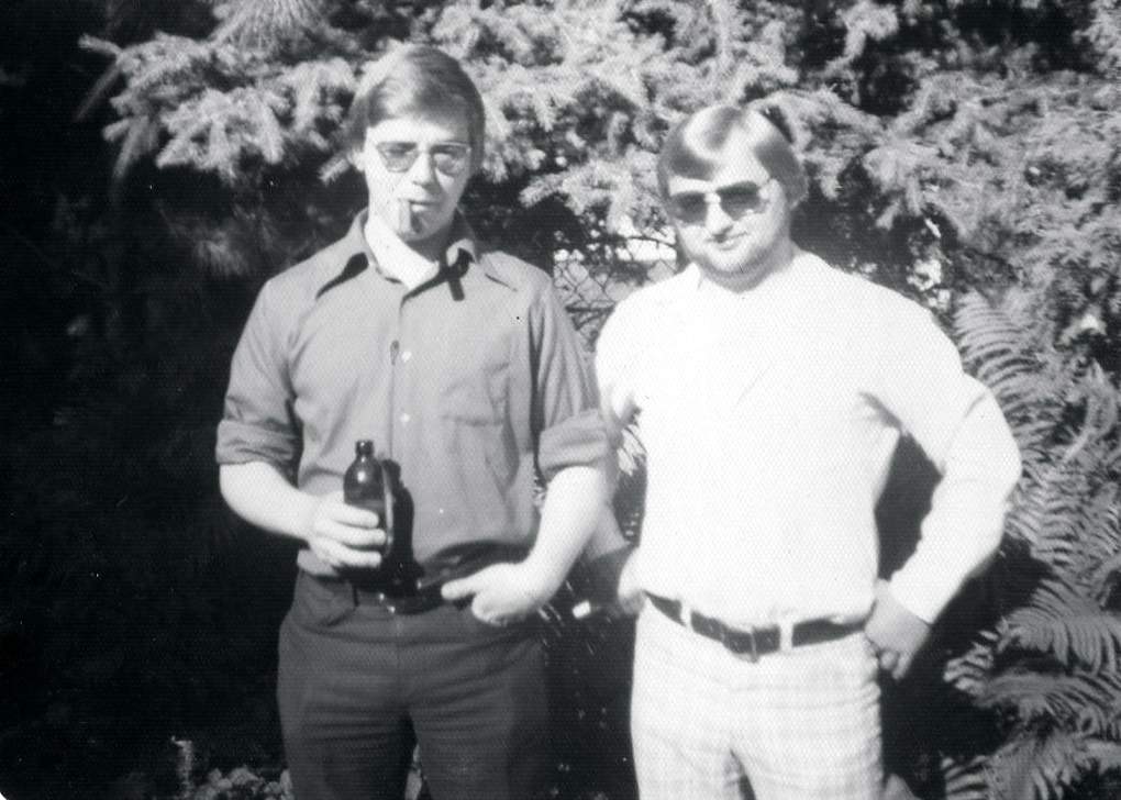 Heritage Front leader Wolfgang Droege (right) with Aarne Polli.