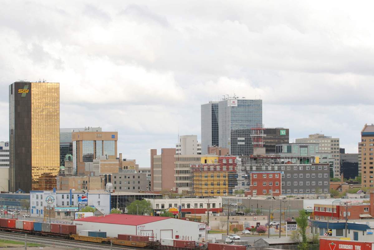 The Regina, Sask. cityscape as seen from Taylor Field on Sunday, May 29, 2005.