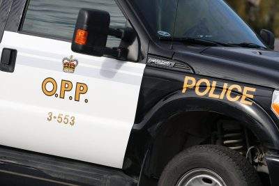 Huron OPP are on the scene in Vanastra Tuesday morning.