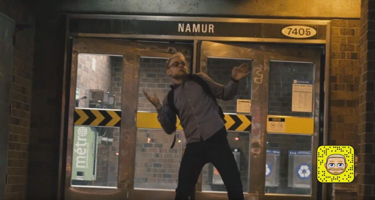 Benoit Savard spent eight hours dancing in front of (almost) every Montreal Metro station, Thursday, Aug. 24, 2017.