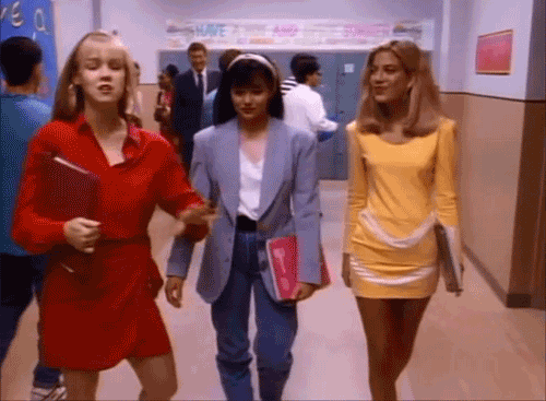 West Beverly High may not look like a fashionable locale, but back in the ’90s, trust us, it was. Silk shirts and large, pleated pants were a thing, OK? Kelly Taylor and her crew were the height of cool, along with bad boy Dylan McKay, and they ruled the school.