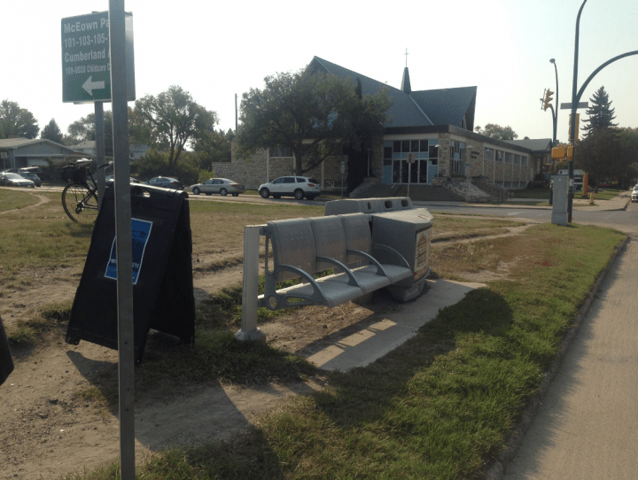 The “Bus Stop Blues” campaign aims at repairing and improving bus stops in Saskatoon that are unsafe or deteriorating.