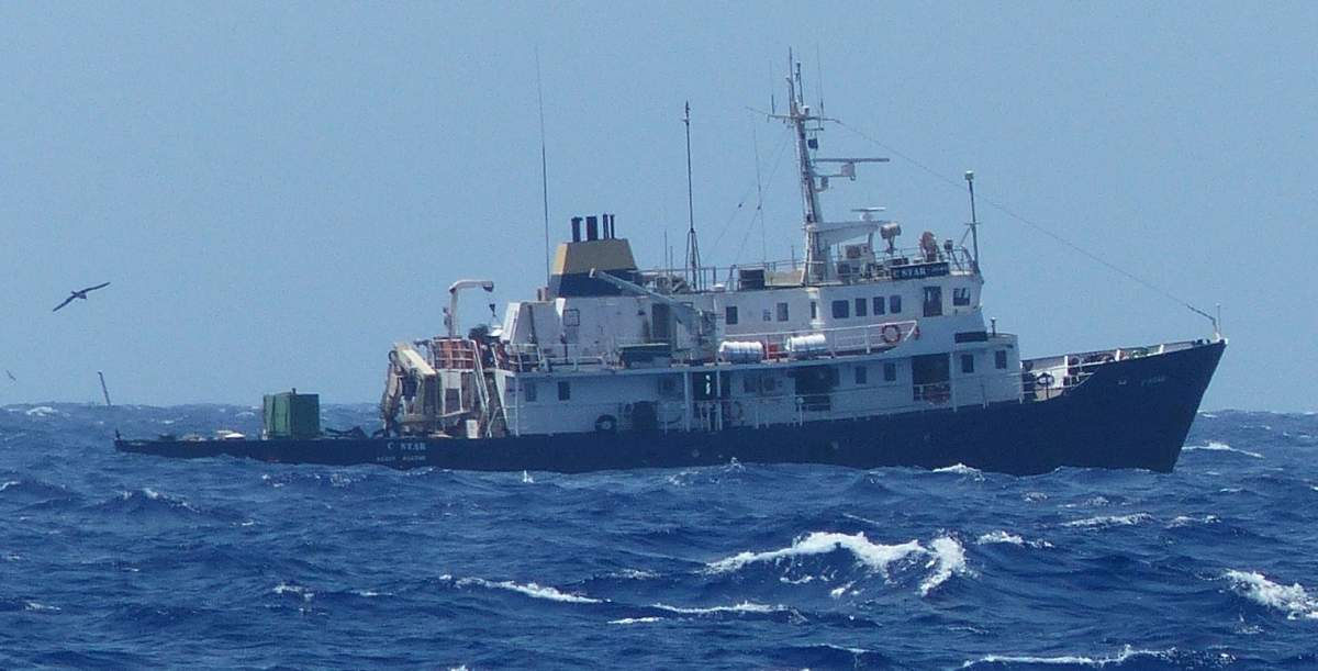 The C-Star, the ship used by anti-refugee groups Generation Identity and Defend Europe.