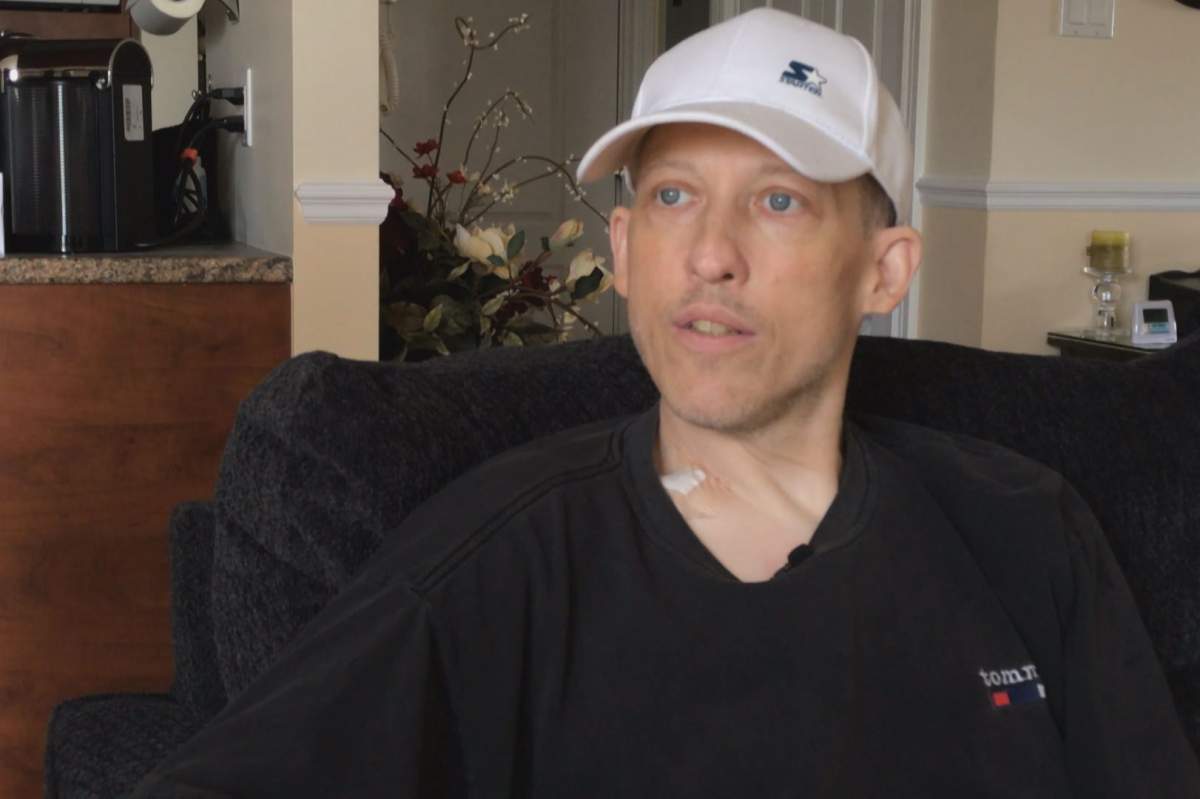 Eric Brodeur has cancer and is desperately looking for his twin brother, Thurs. Aug. 10, 2017.
