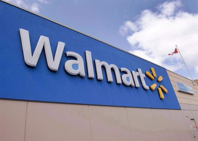 A sign at a Laval, Que., Walmart store is shown on Tuesday, May 3, 2016. Walmart Canada is apologizing for the way it chose to end its involvement with a Quebec program that provides job training for people with intellectual disabilities. Saturday, March 31, 2018.