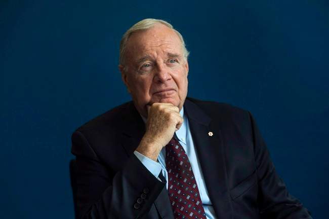 Former prime minister Paul Martin poses for a portrait following an interview with The Canadian Press in Ottawa, Thursday May 12, 2016. 