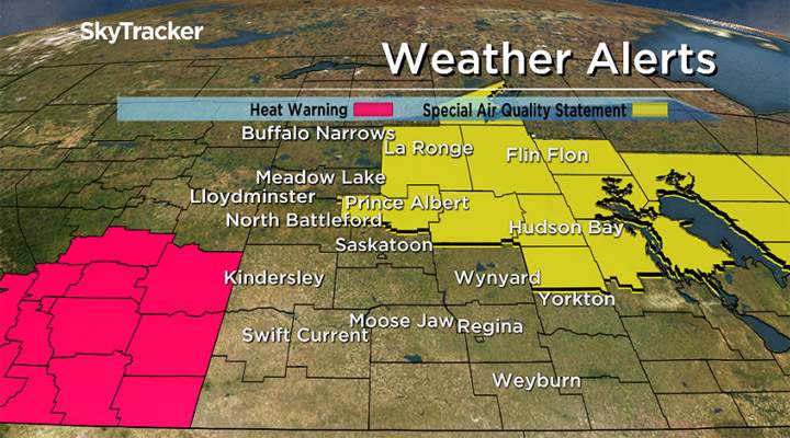 A special air quality statement for extremely poor air quality is in place for much of central and northern Saskatchewan.