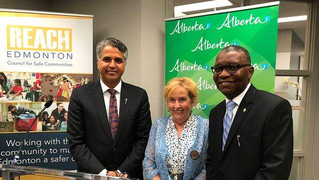Community and Social Services Minister Irfan Sabir announces the province is investing $600,000 towards preventing family violence within immigrant and refugee communities, Tuesday, August 8, 2017. 