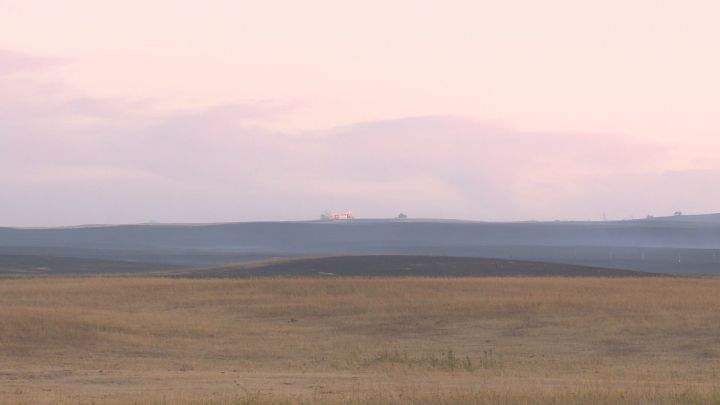 Firefighters were called to a grass fire near Fort Macleod, Alta. on Aug. 18, 2017.