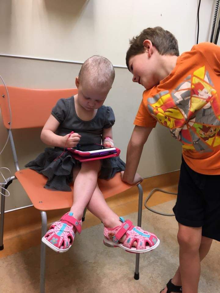 The Marofke family has posted an update regarding their daughter's Greta's cancer treatment with this photo.