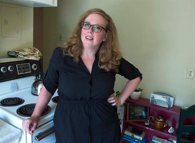 Melanie Mackenzie is seen in Halifax on Friday, Aug. 11, 2017. Several years ago Mackenzie, at four weeks, found out she was pregnant and had to wait two months before she could access an abortion.