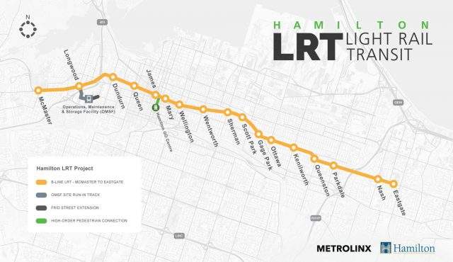Hamilton City Councillors have voted 11-3 to sign a memorandum of understanding (MOU) with Metrolinx, to build a 14 kilometre light rail transit line from McMaster University to Eastgate Square.
