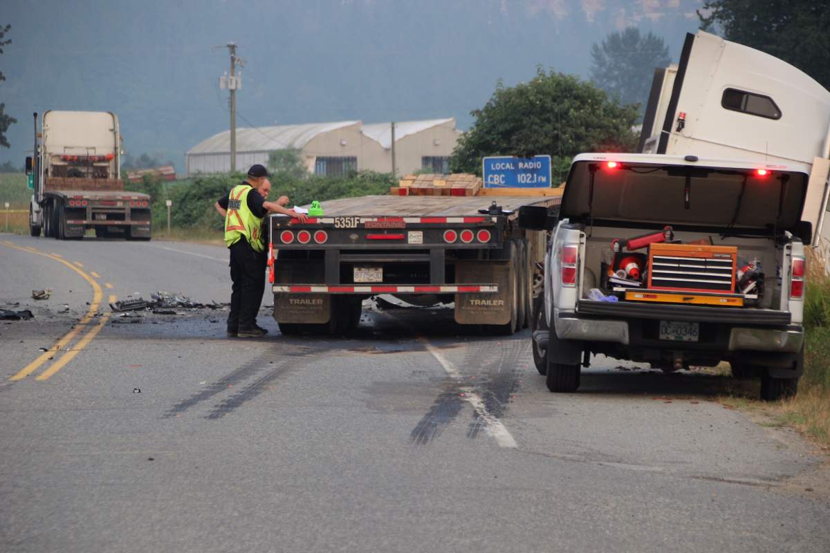 Emergency crews on scene at the fatal crash on Wednesday.