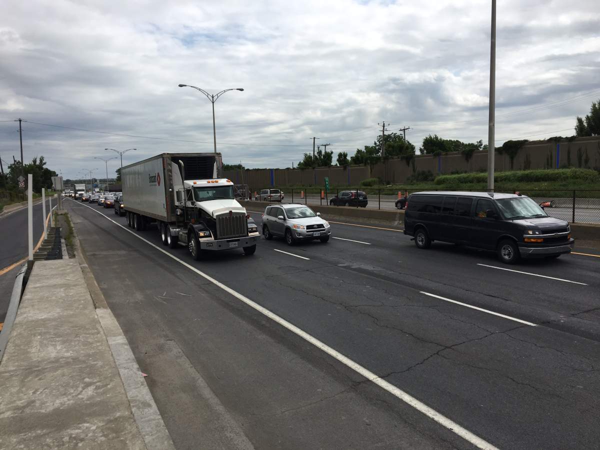 Partial and complete road closures are coming to Highway 20 in Montreal, Monday, Aug. 7, 2017.