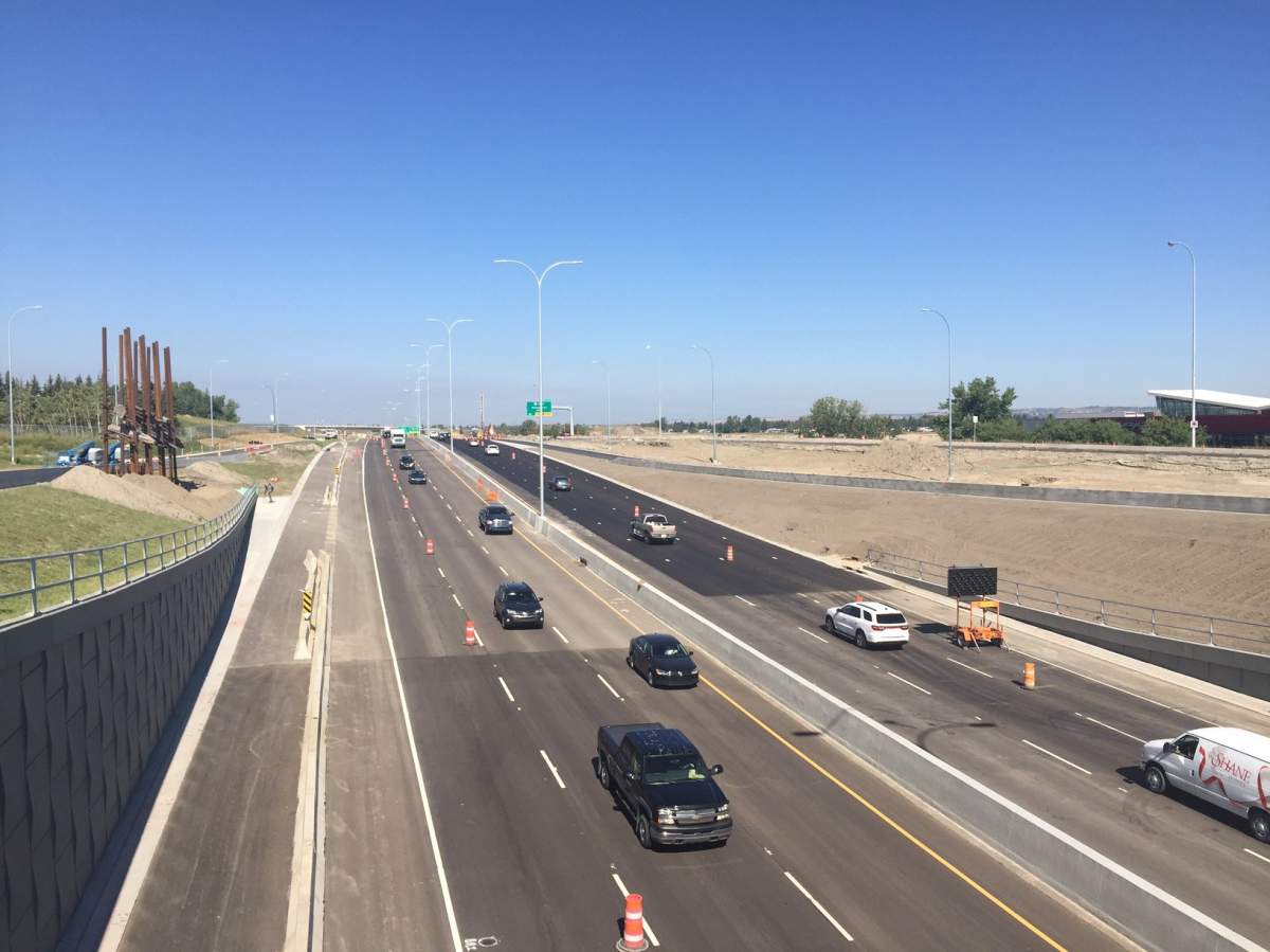 Trans-Canada Highway-Bowfort Road interchange in Calgary nears completion - image