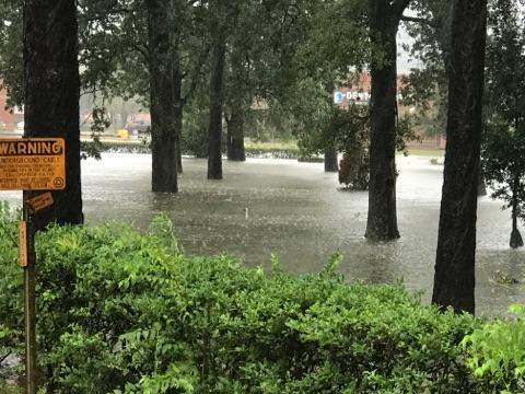 Flooded areas of Houston are pictured in the aftermath of Hurricane Harvey. 