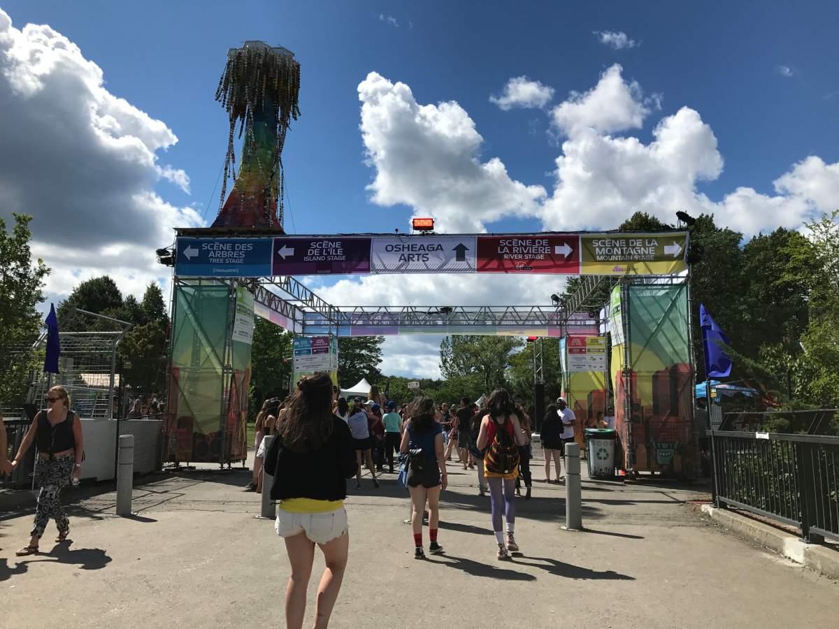 Festivalgoers explore the 2017 Osheaga music and art festival.