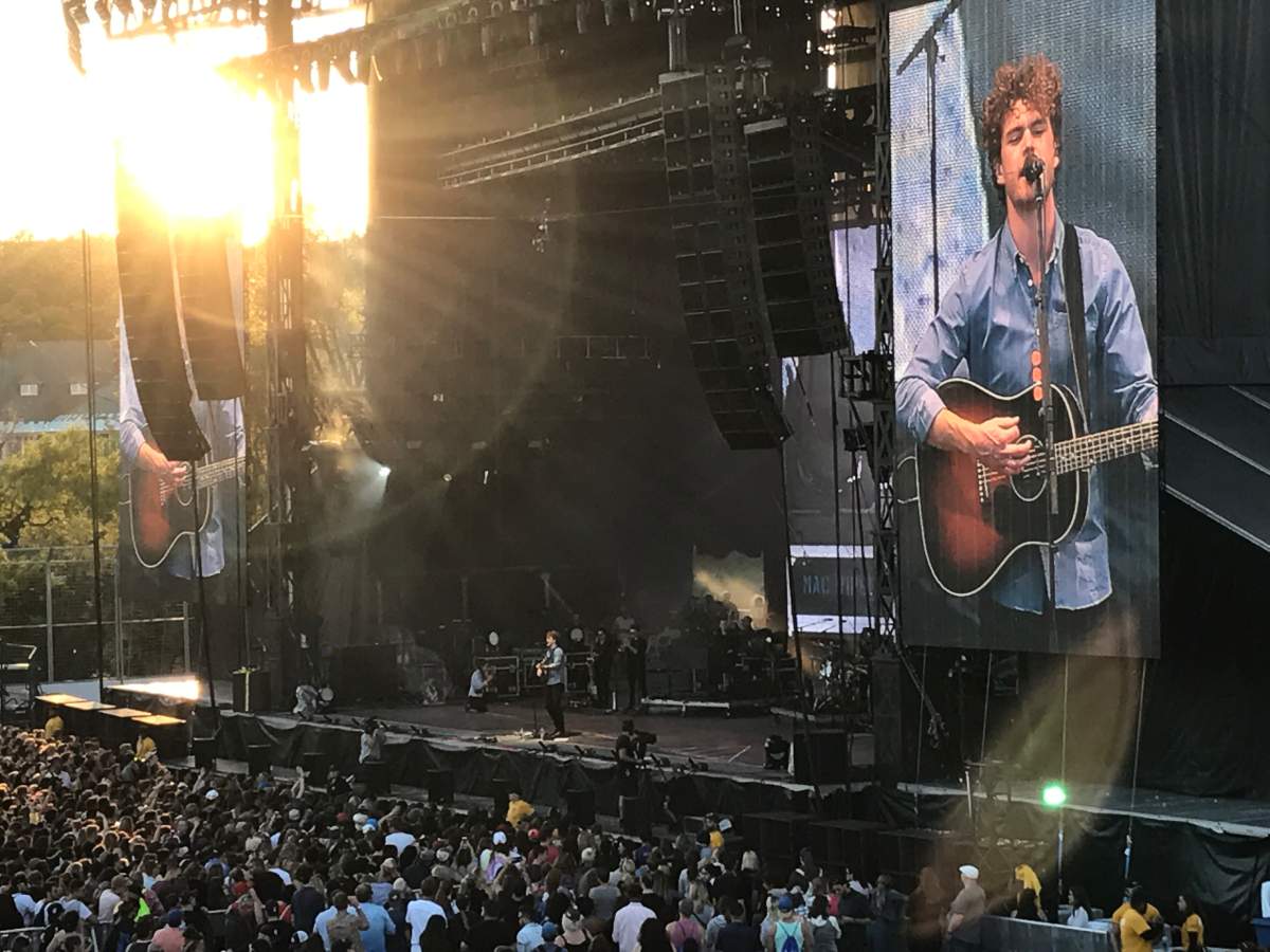 Vance Joy draws in cheers during his performance at the 2017 Osheaga music and art festival.