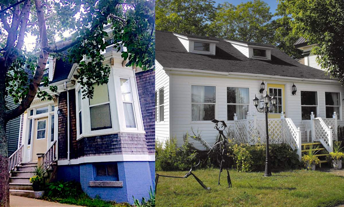 Terri McCulloch rents the house where she lives in Halifax (left). The property she owns is in Parrsboro, N.S. (right).