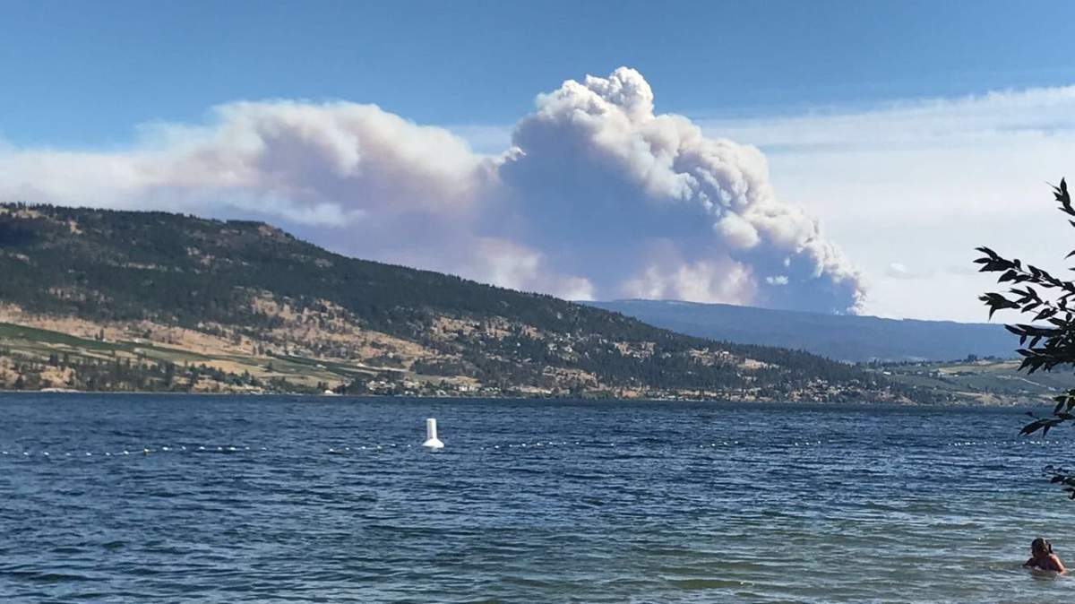Photo of a wildfire in the Kelowna area on Aug. 24, 2017.