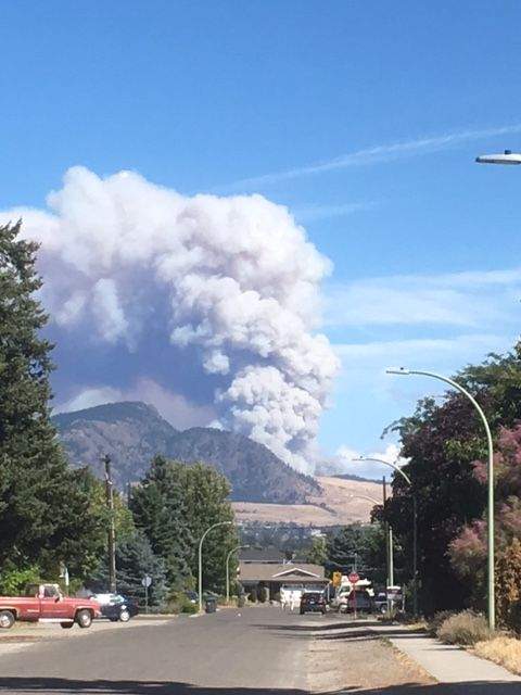 A wildfire in the Joe Rich area on Aug. 24, 2017.