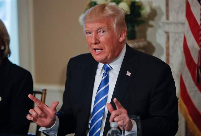 President Donald Trump gestures as he answers question regarding the ongoing situation in North Korea, Friday, Aug. 11, 2017.