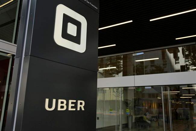 FILE - This Wednesday, June 21, 2017, file photo shows the building that houses the headquarters of Uber, in San Francisco. On Monday, Aug. 21, 2017.