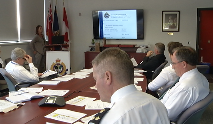 Budget meeting at Peterborough Police Service.