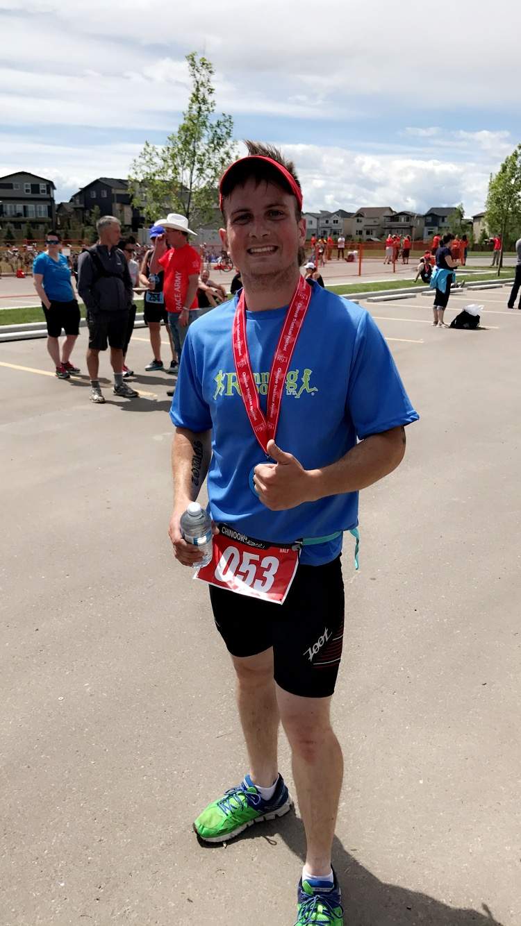 Sam Towns finished third in half Ironman last June