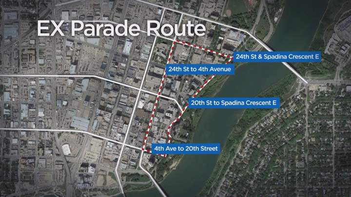 Downtown road and parking restrictions are in place for the Saskatoon Ex parade.