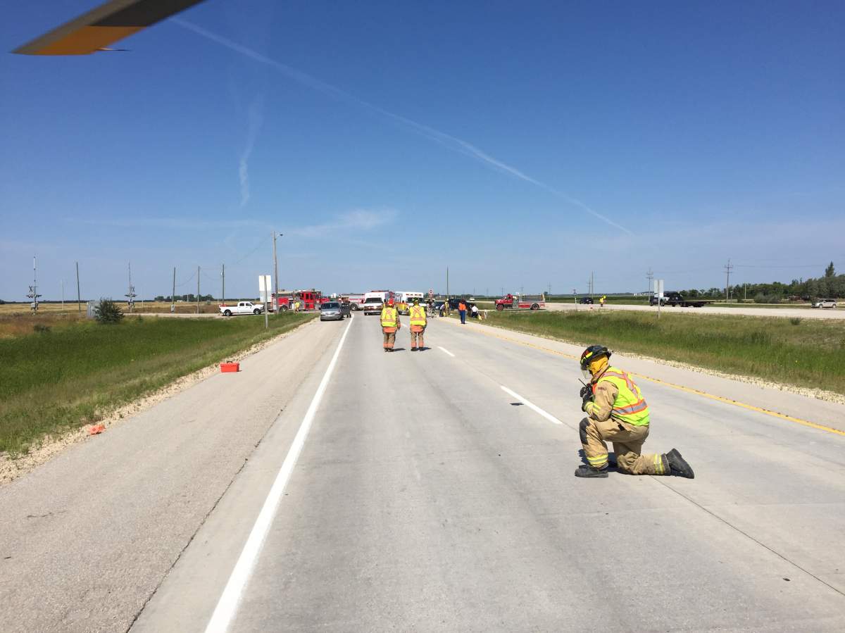 A section of Highway 1 was closed to traffic Monday afternoon.