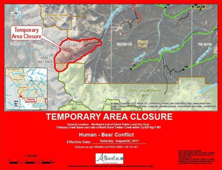Sundre bear mauling area closure