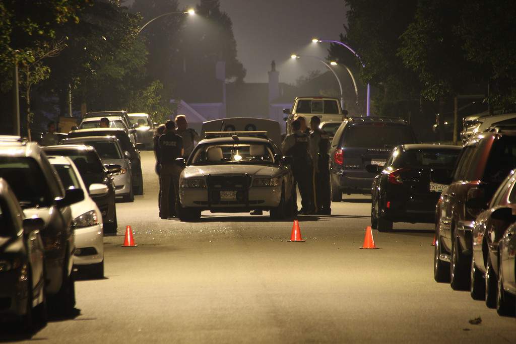 RCMP on scene at a shooting early Wednesday morning. Credit: Shane MacKichan.