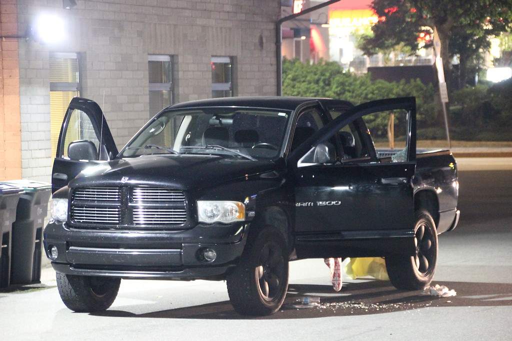 RCMP on scene at a shooting early Wednesday morning. Credit: Shane MacKichan.