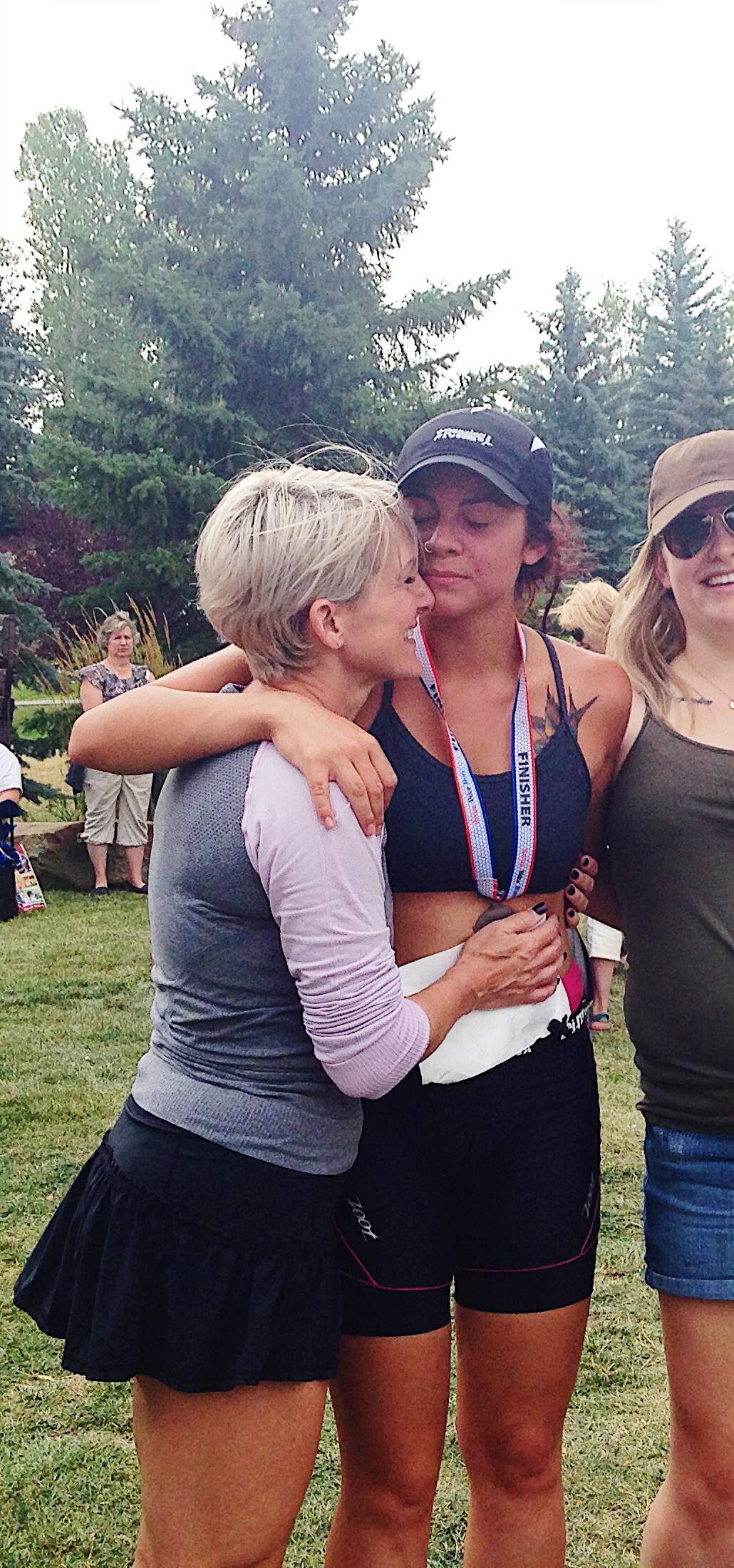 Vanisha Breault & daughter Eden at the finish line