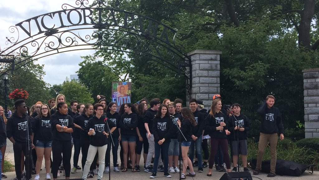 Cast members from the High School Project's production of 'Evita' offered a sneak peek of their upcoming shows in September.