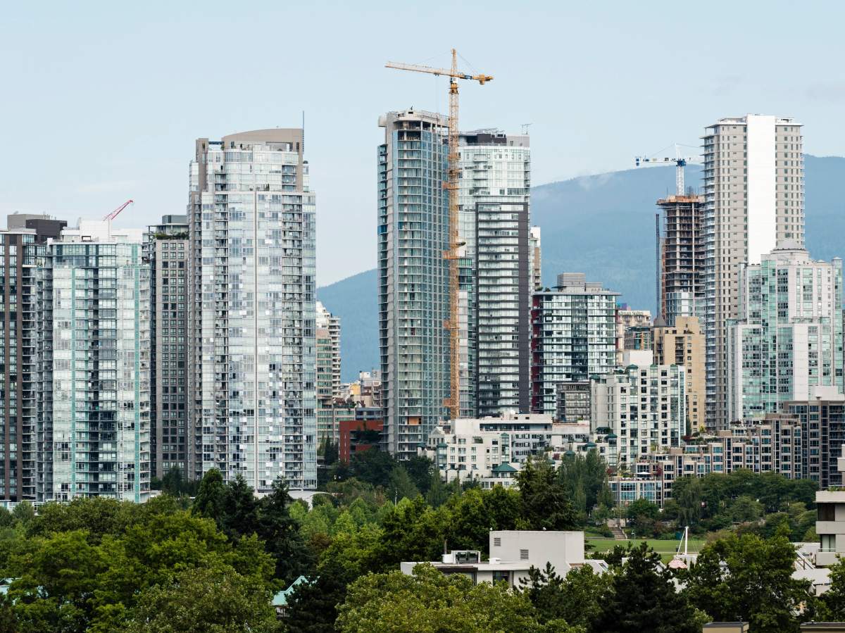 A scenic view of Vancouver's False Creek real estate as seen from the Fairview Slopes neighbourhood, Vancouver, B.C. on Tuesday, August 15, 2017. 