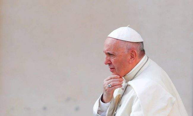 Pope Francis at Saint Peter's square at the Vatican.