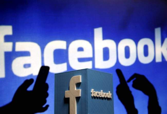 A 3D plastic representation of the Facebook logo is seen in this photo illustration.