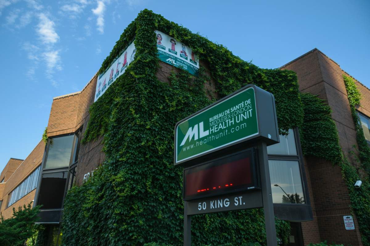 The Middlesex-London Health Building on King Street at Ridout Street, June 14, 2017.