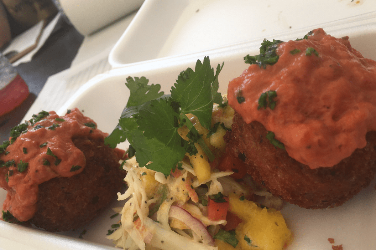 Just one of the dishes available at ManyFest's Food Truck Wars. 
