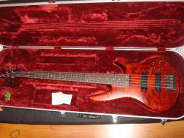 This bass guitar has tremendous sentimental importance to the couple.