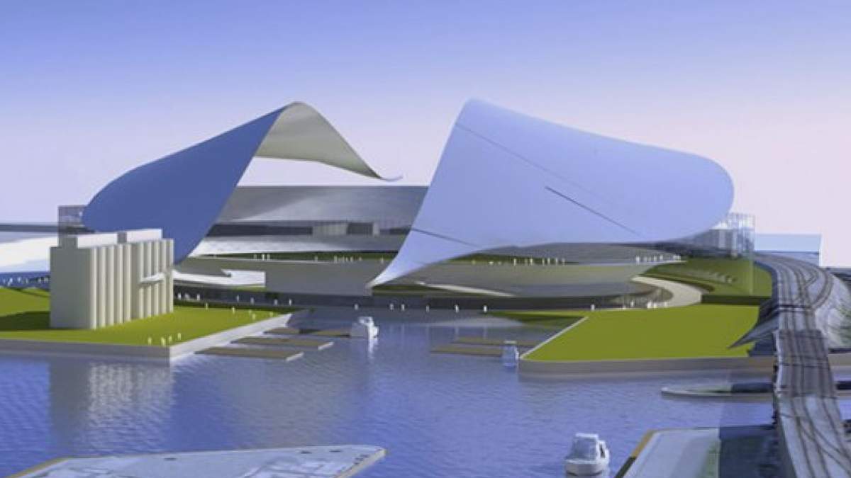 A potential Montreal baseball stadium design.
