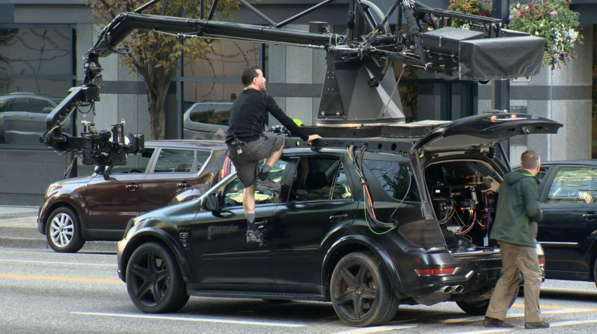 Crew on the set of Ryan Reynolds superhero film Deadpool 2. The B.C. film industry is estimated to be worth $2.6 billion dollars this year. 