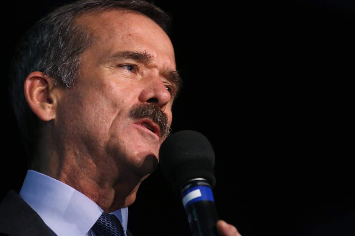 Retired Canadian astronaut Chris Hadfield will be speaking in Montreal in celebration of Canada's 150th birthday, Thursday, September 21, 2017.