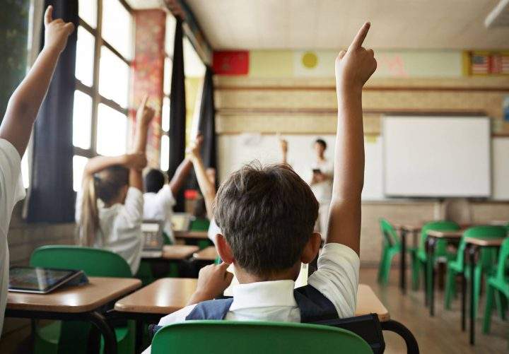 Students in a classroom.